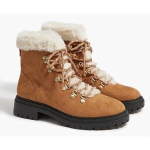 J Crew Factory Faux-Fur Winter Hiking Boots BL551